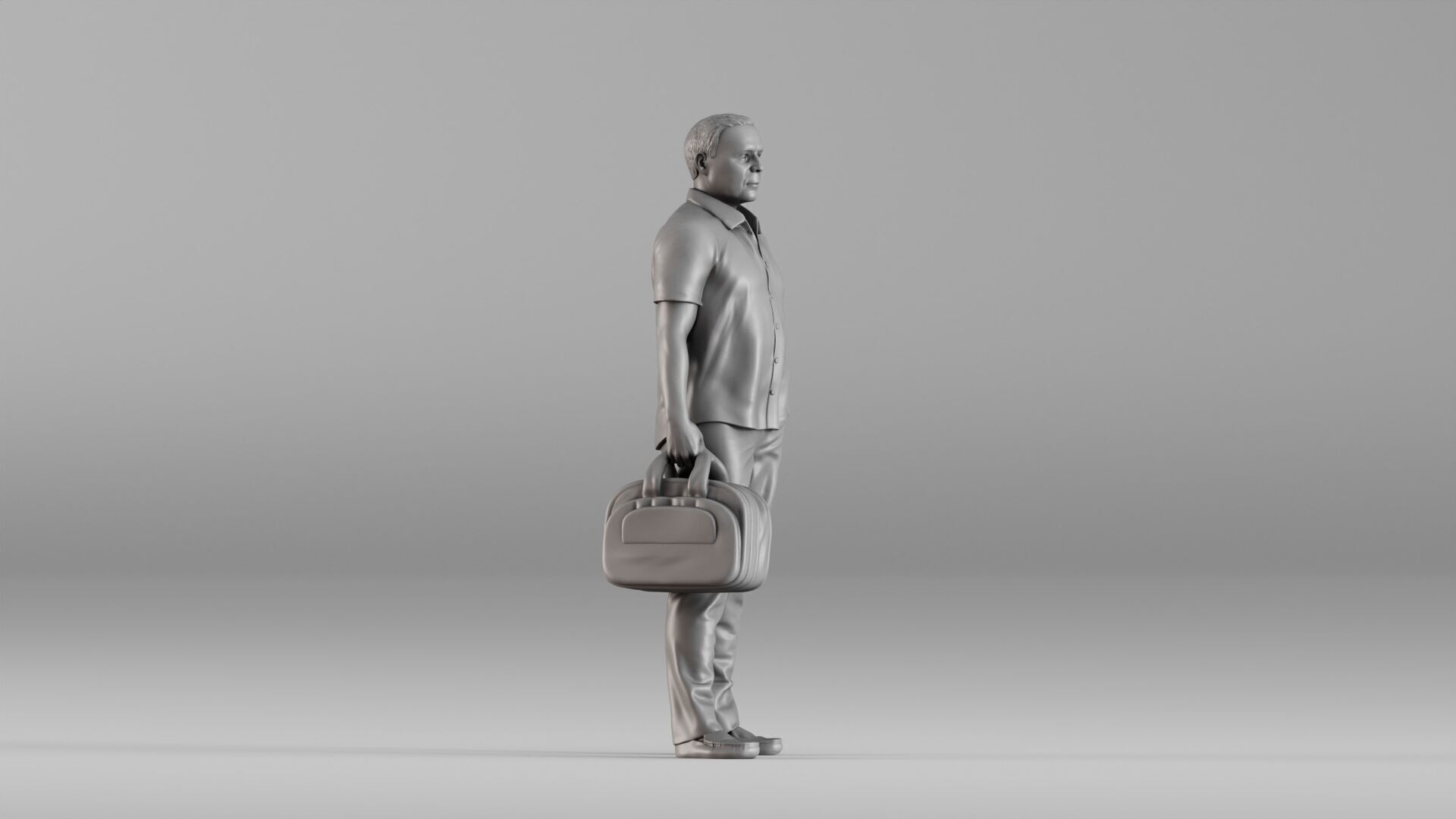 001606 Casual Man with Travel Bag 3D print model_6