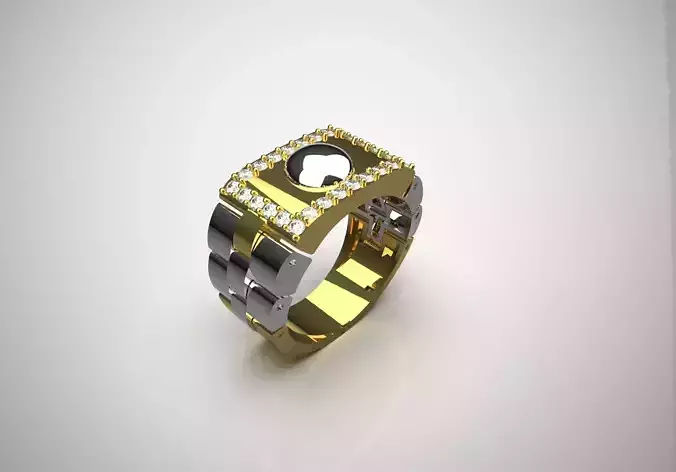 Luxury man Rolex design diamond ring model ror0039