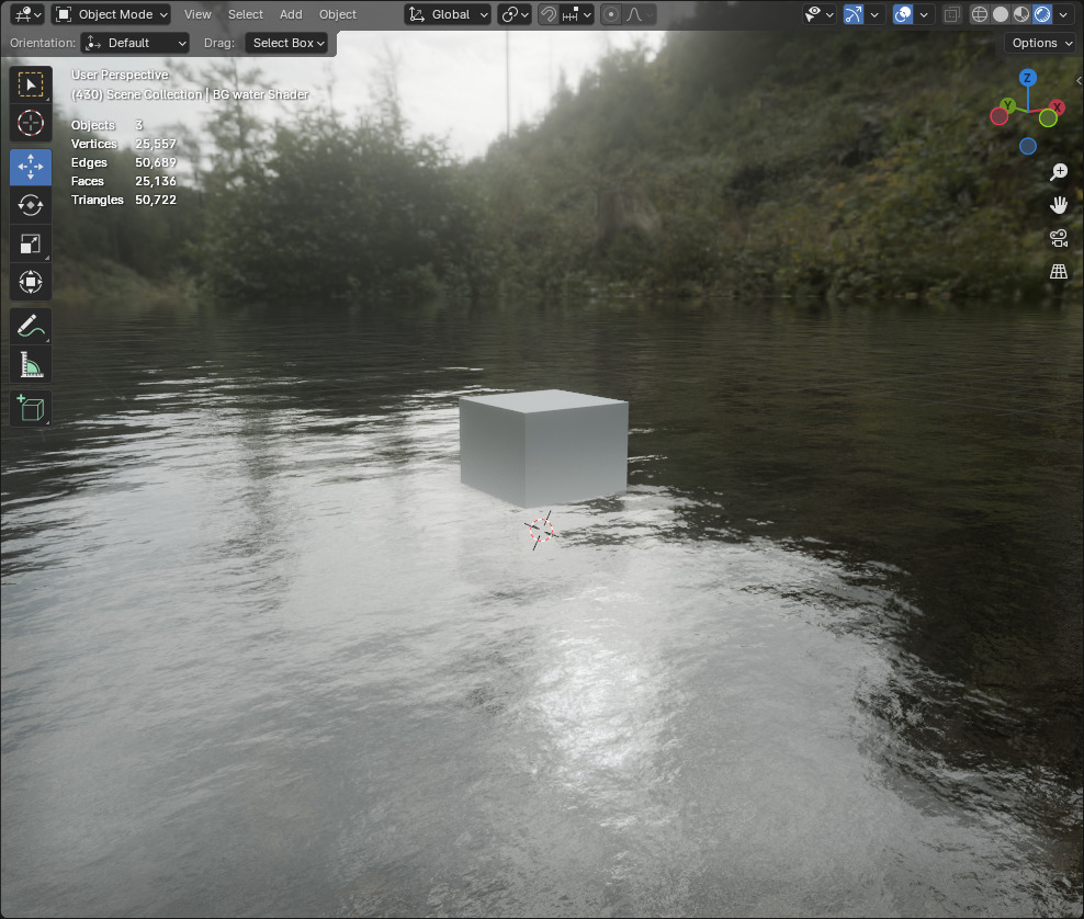Realistic Water Shader in Blender 3D model_2