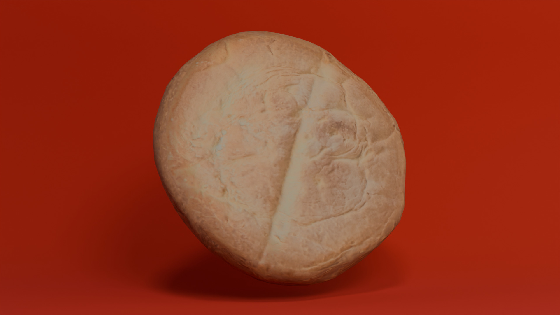 Turkish Flatbread Bread Low-poly 3D model_2