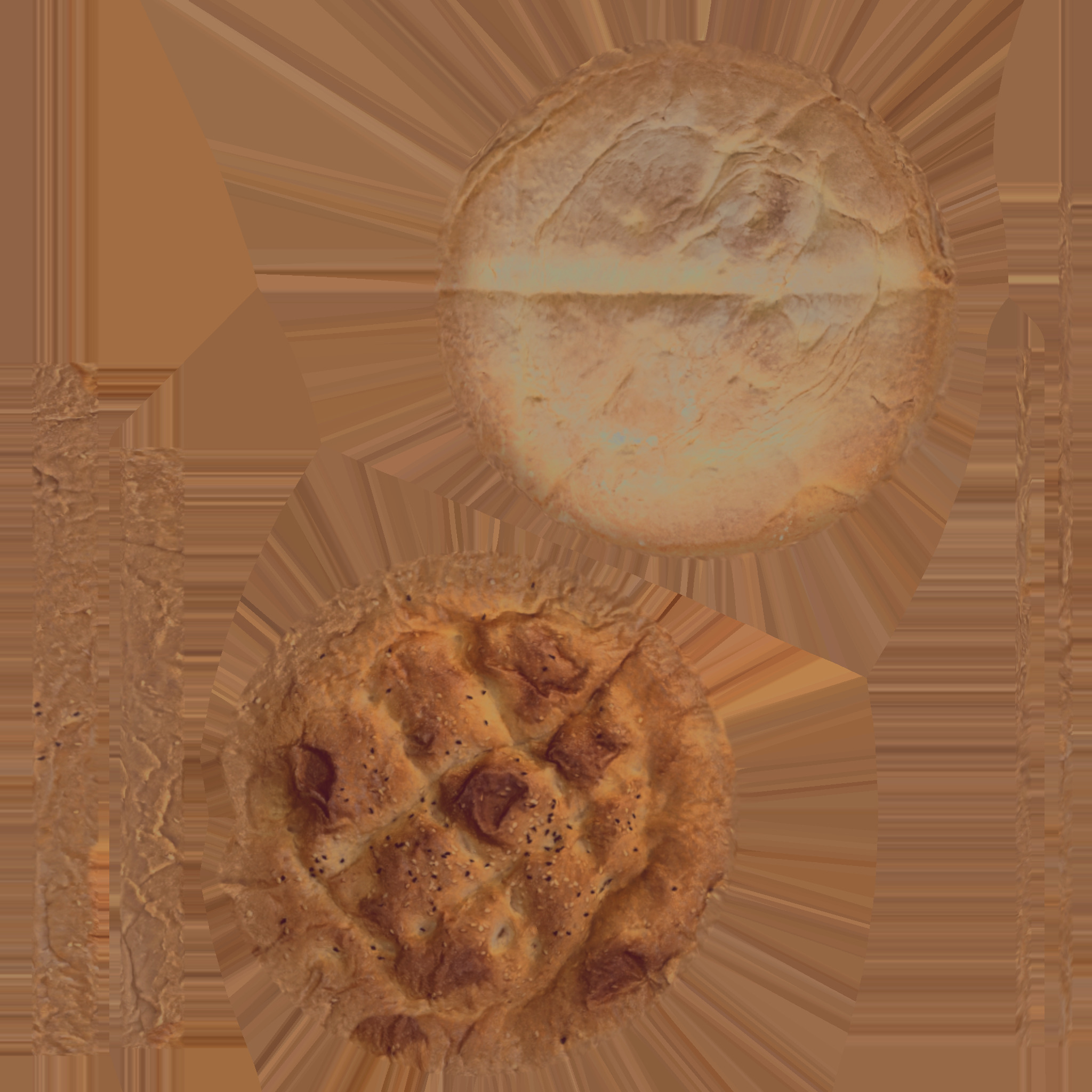 Turkish Flatbread Bread Low-poly 3D model_4