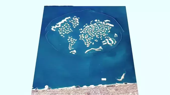 World Map Island 3D model