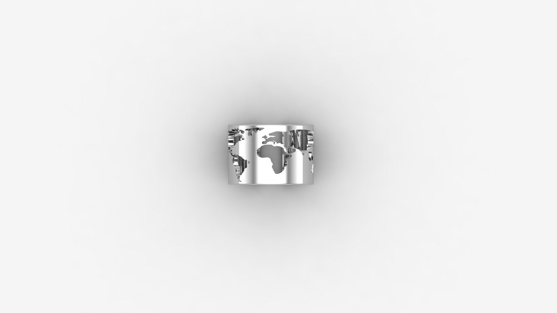 world map ring 3D model_1