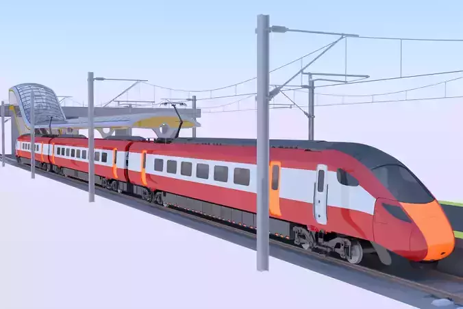 Station with Azuma train III