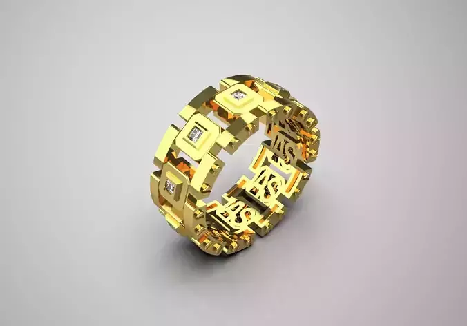 Luxury men Rolex design diamond ring model ror0011