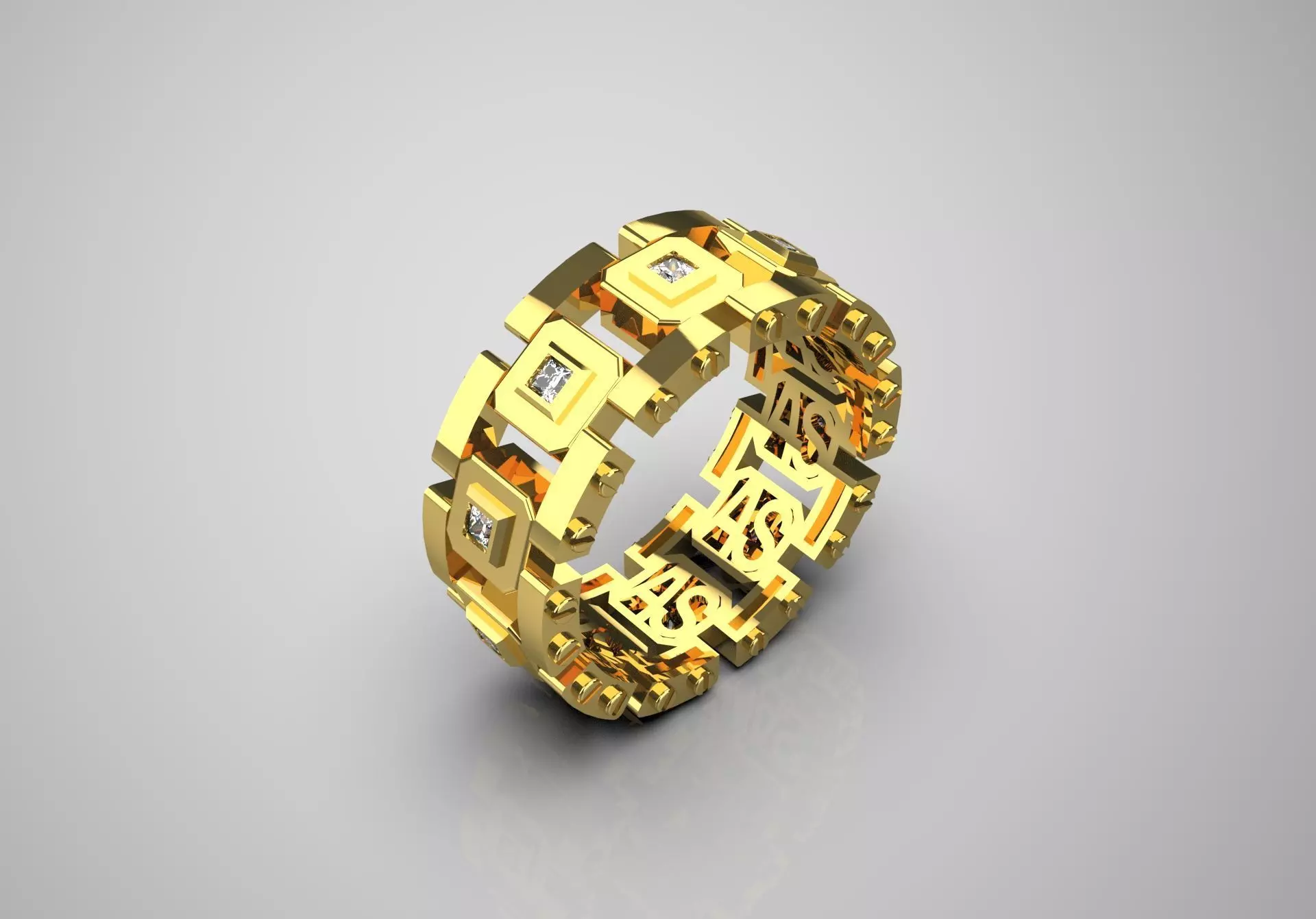 Luxury men Rolex design diamond ring model ror0011 3D print model