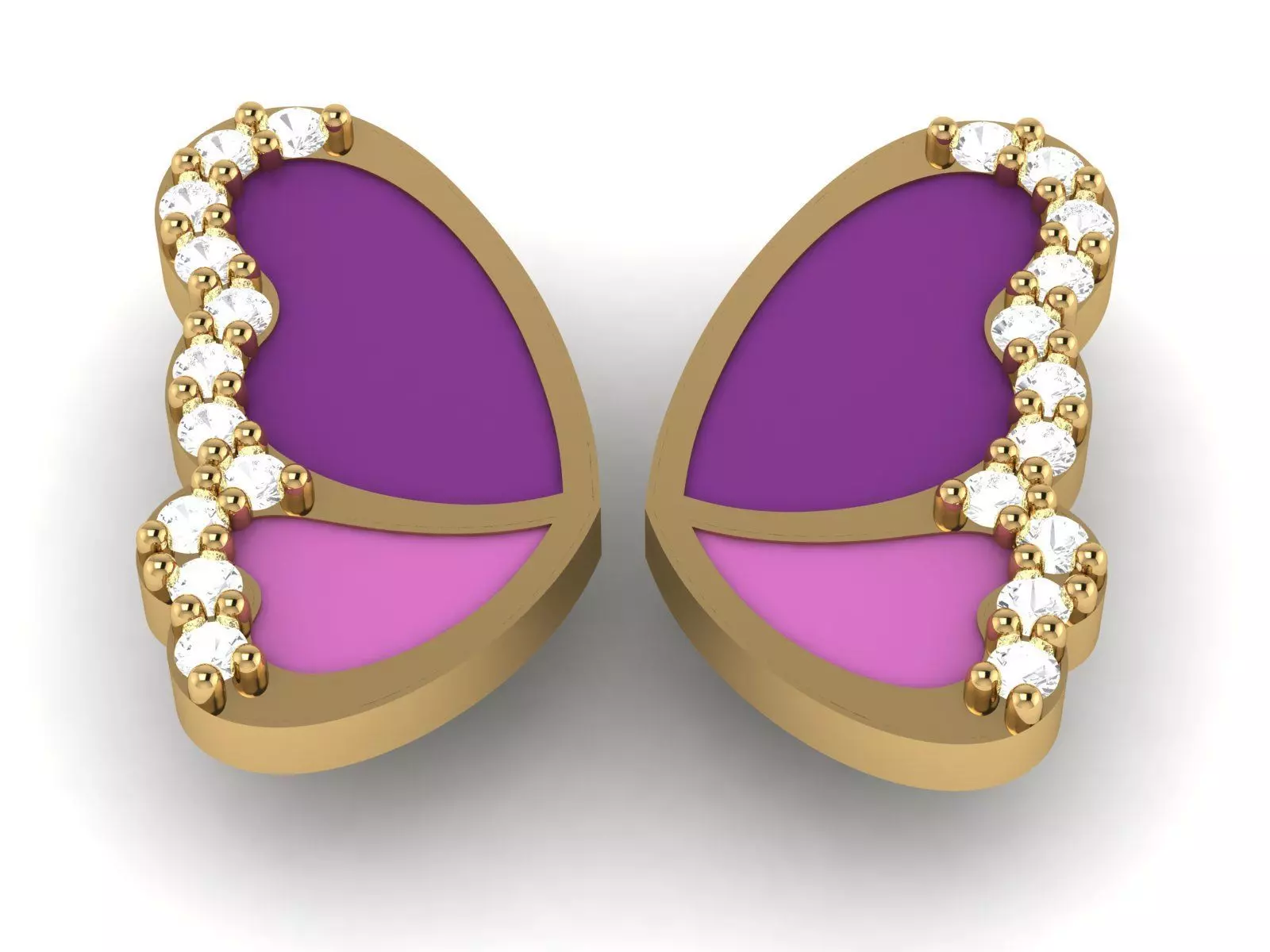 Enamel butterfly wings Free 3D print model