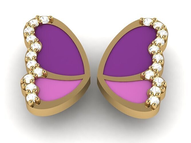 Enamel butterfly wings 3D print model