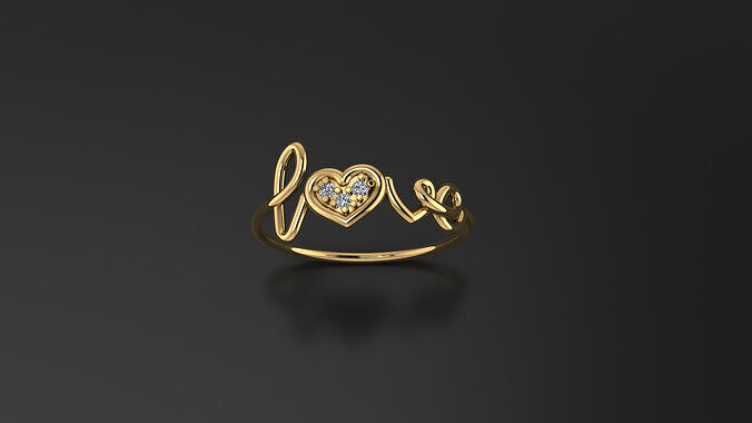 Love ring 3D model