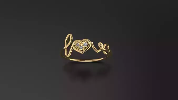 Love ring 3D model
