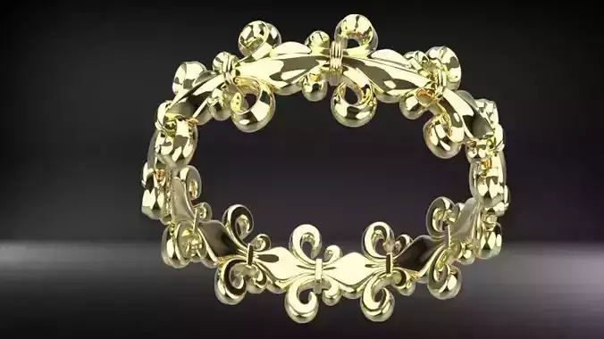 FLEUR DE LIS UNISEX RING WEDDING BAND JEWELRY