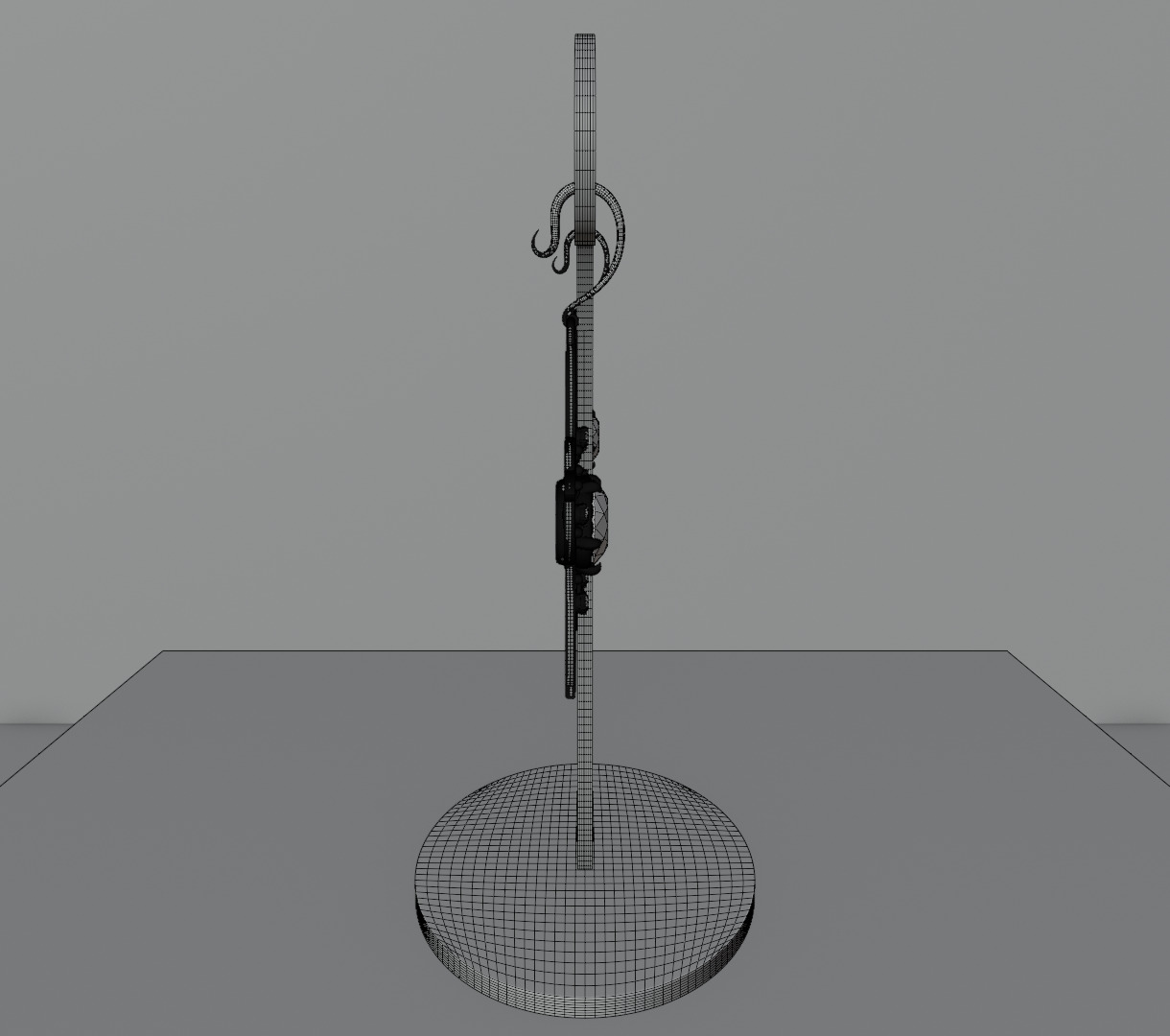 Digital Bloom Sakura Petal Earrings on Elegant Stand 3D model 3D model_16