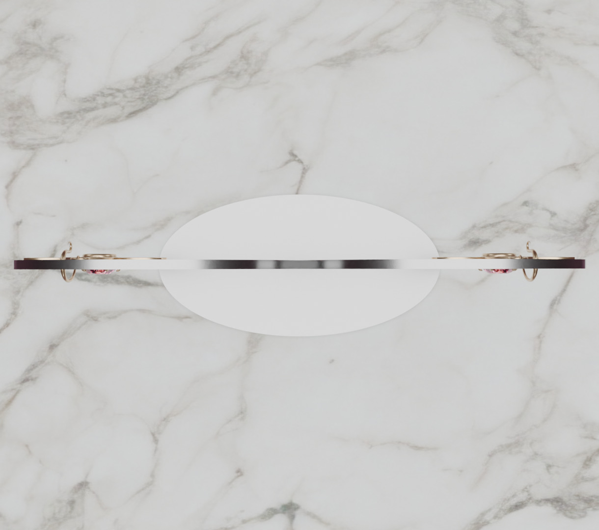 Digital Bloom Sakura Petal Earrings on Elegant Stand 3D model 3D model_2