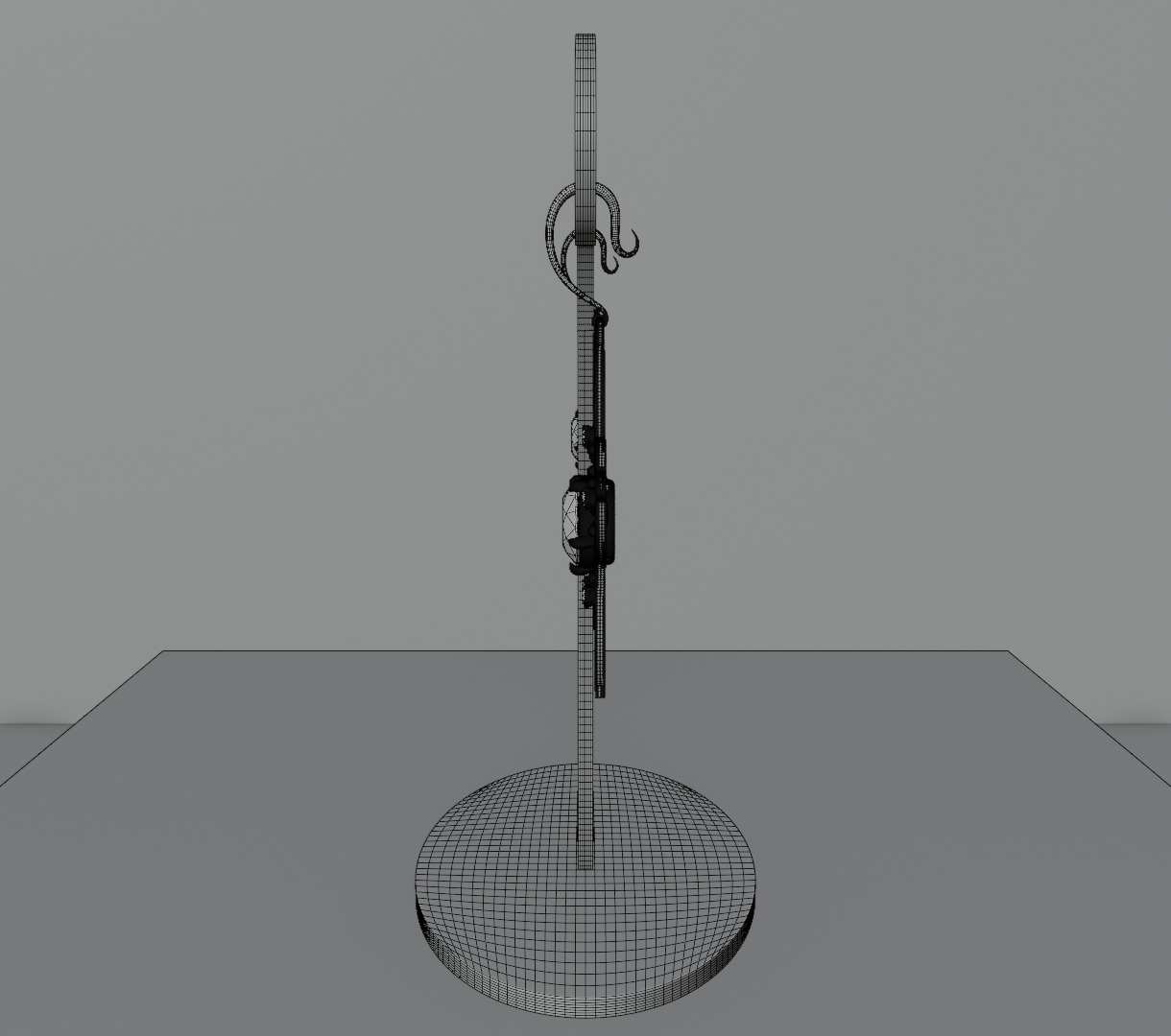 Digital Bloom Sakura Petal Earrings on Elegant Stand 3D model 3D model_15