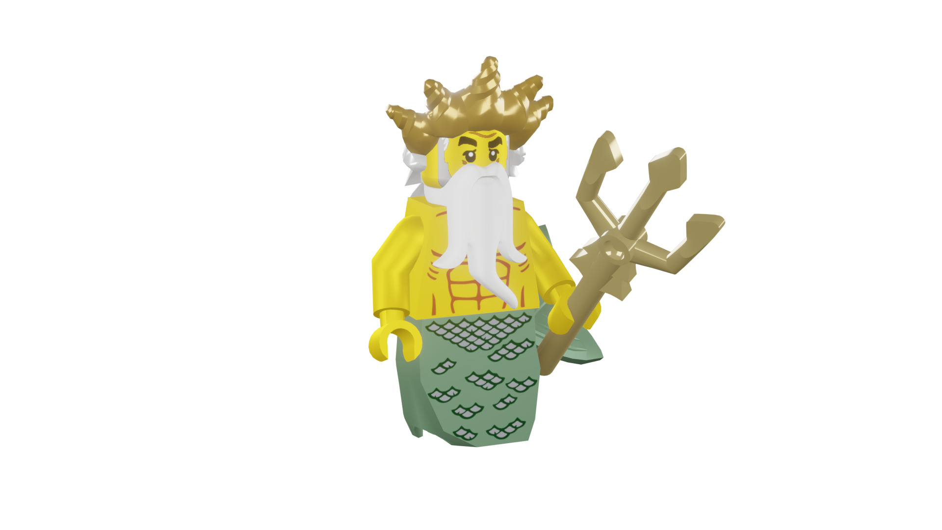 3D print minifigure - 8831-5 Ocean King 3D print model_7