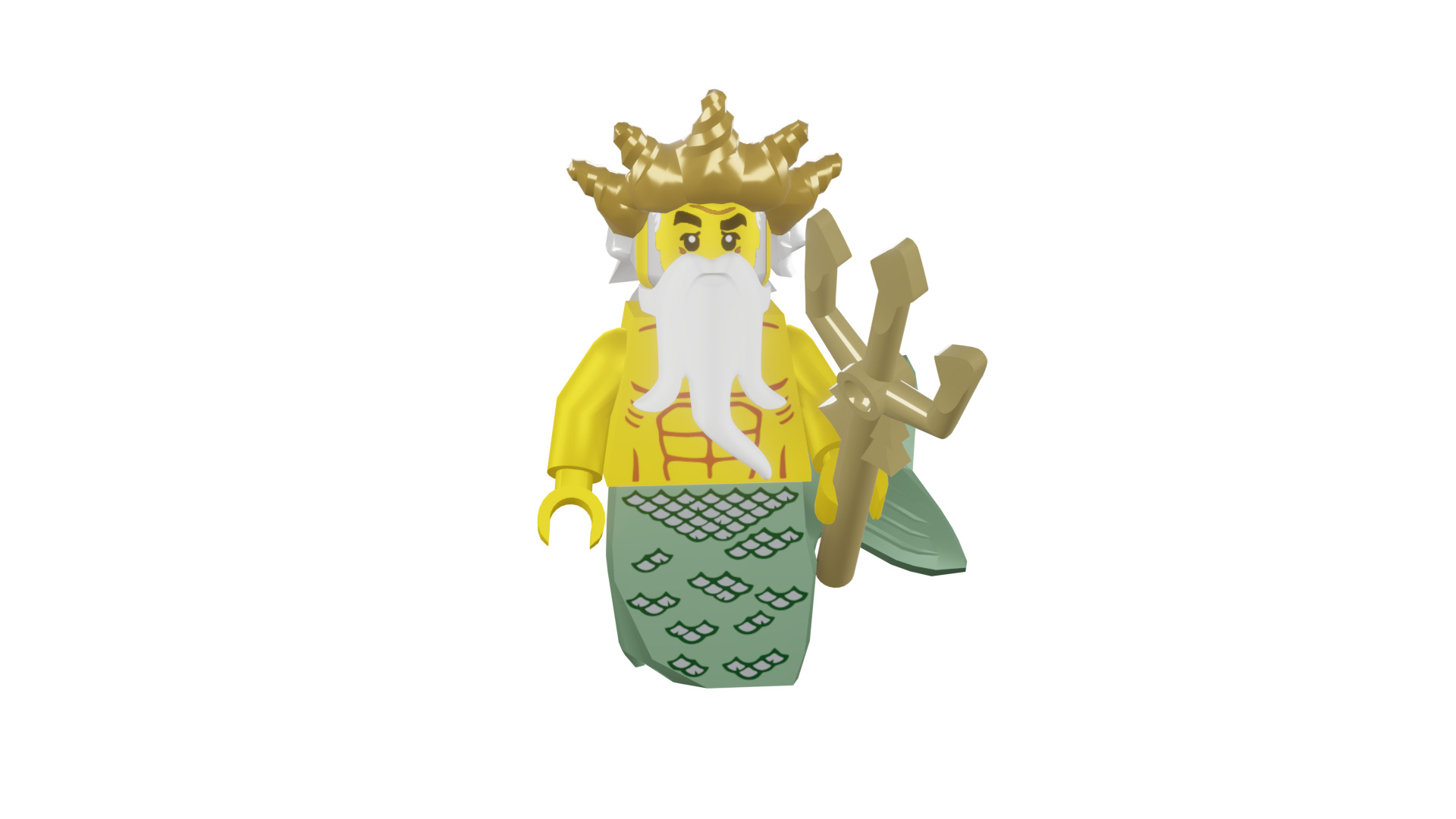 3D print minifigure - 8831-5 Ocean King 3D print model_5