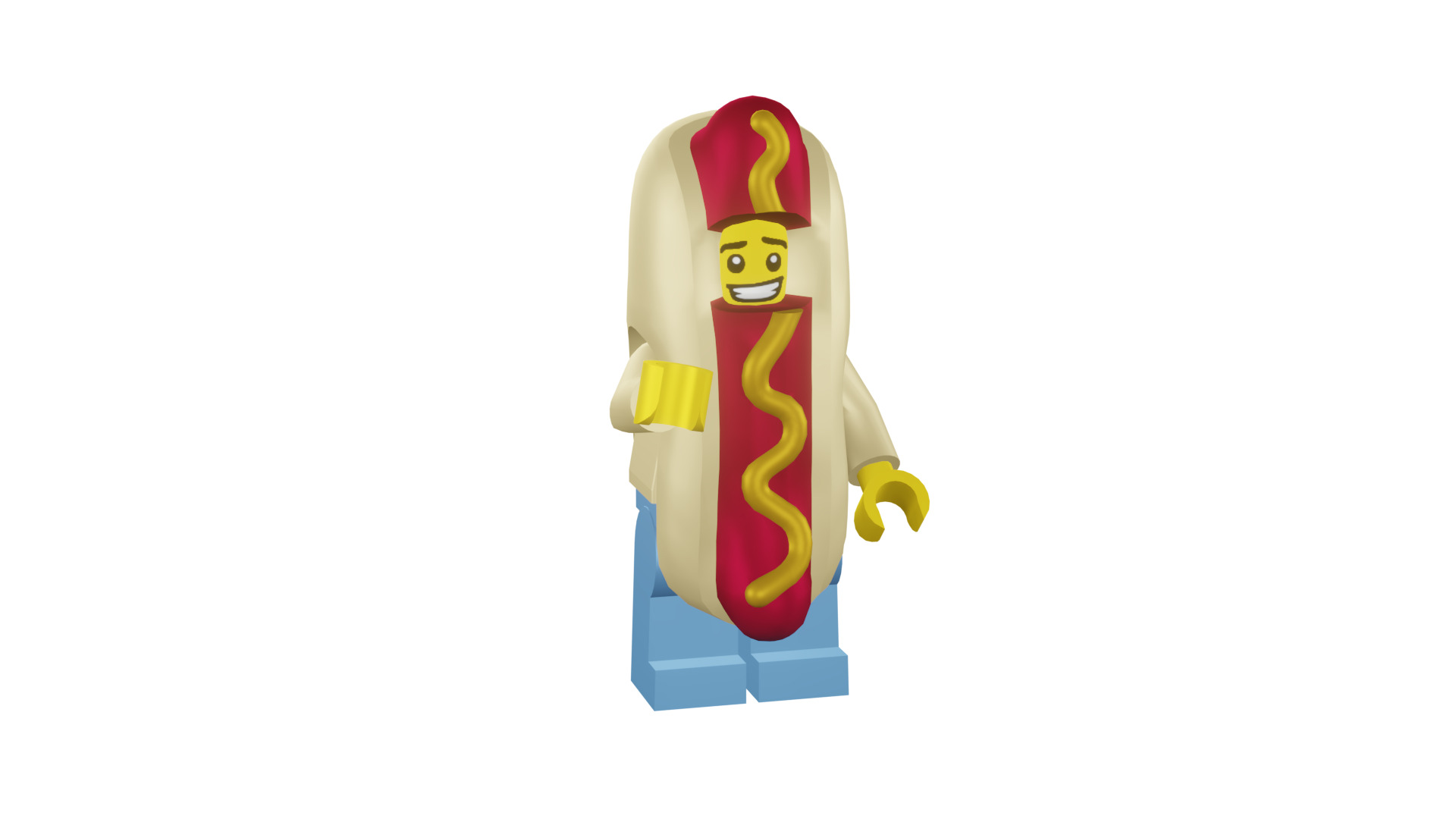 3D print minifigure - 71008-14 Hot Dog Man 3D print model_4