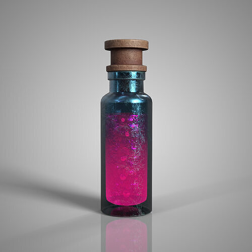 Fantasy Charm Potion Game Ready Asset PBR Low-poly 3D model Low-poly 3D model
