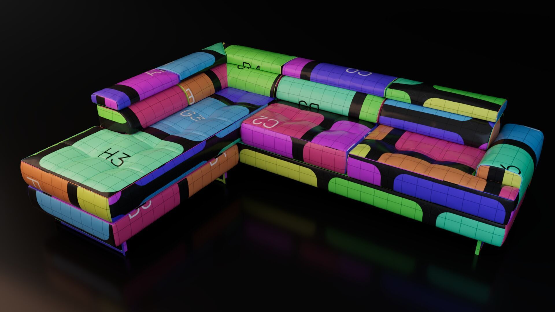 Corner Sofa 3D model_8