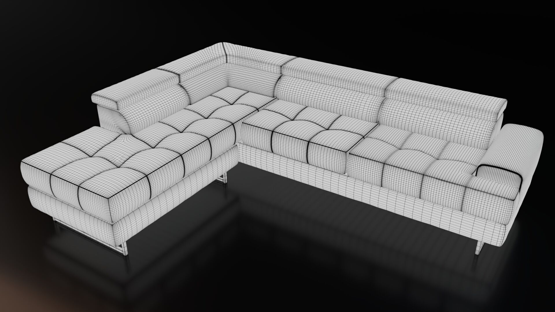 Corner Sofa 3D model_7