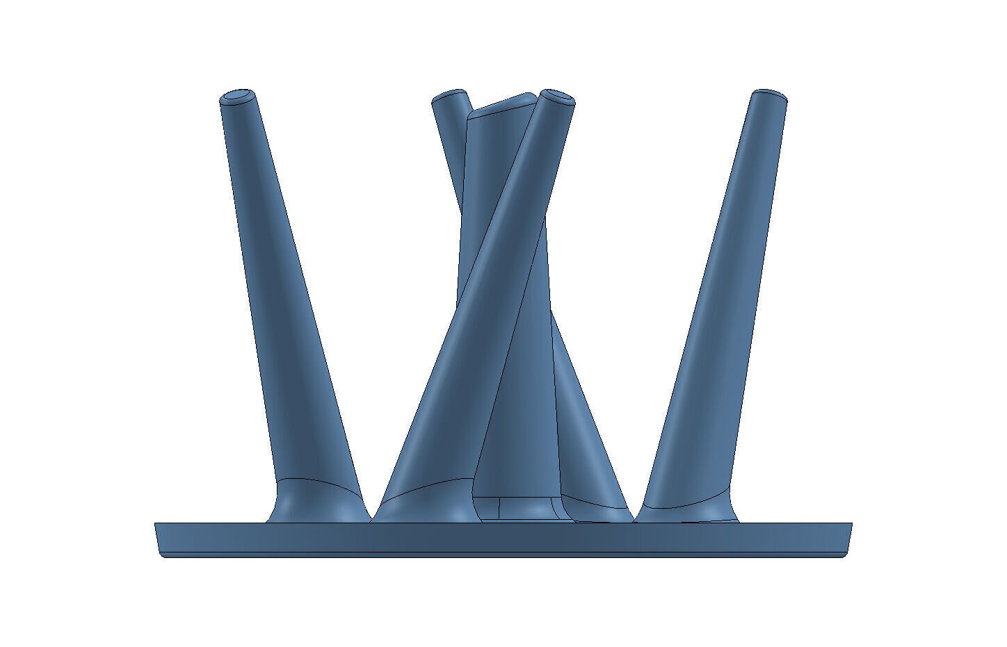 Circular Cup Drying Rack 3D Printable 199mm x 128mm 3D print model_2