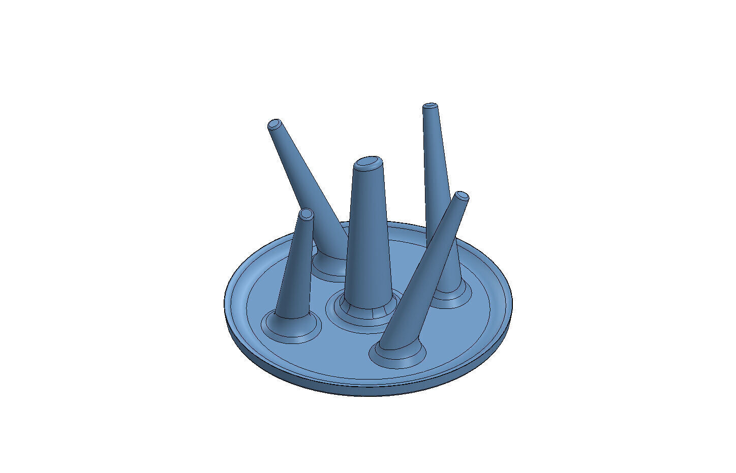 Circular Cup Drying Rack 3D Printable 199mm x 128mm 3D print model_1