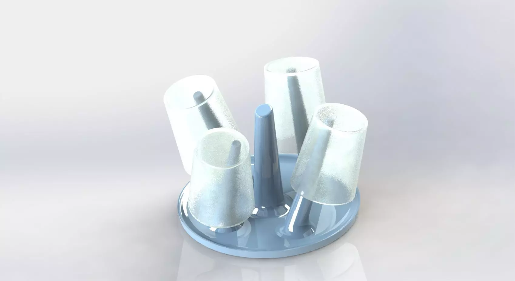 Circular Cup Drying Rack 3D Printable 199mm x 128mm 3D print model_0