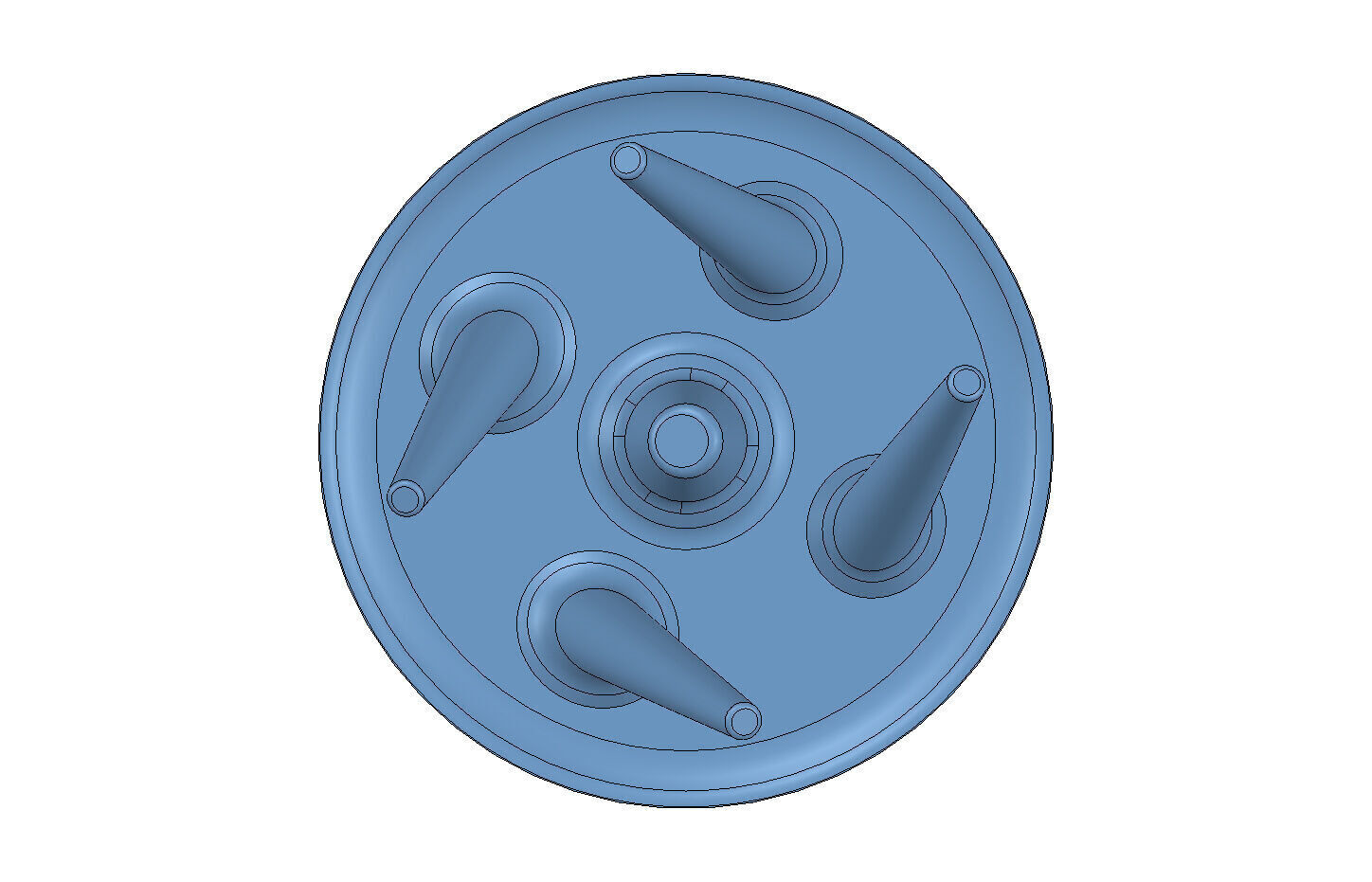 Circular Cup Drying Rack 3D Printable 199mm x 128mm 3D print model_3