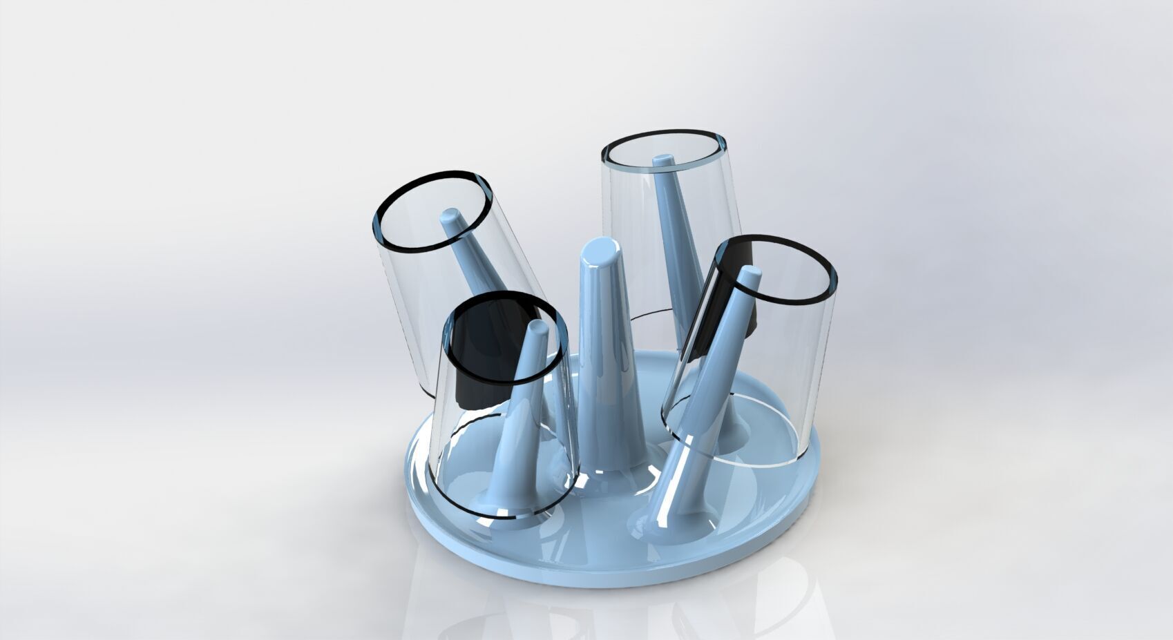 Circular Cup Drying Rack 3D Printable 199mm x 128mm 3D print model_7