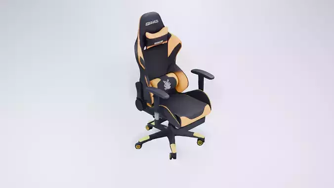 Low Poly Gaming Chair - Stylized Ergonomic Gamer Seat