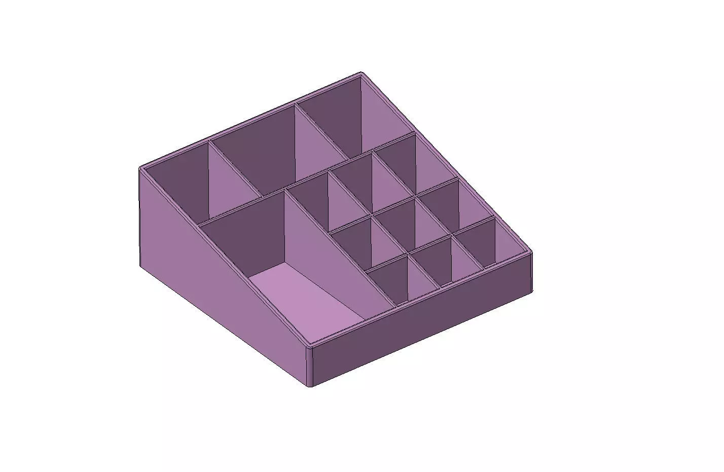 13-Compartment Desktop Makeup Organizer 3D print model