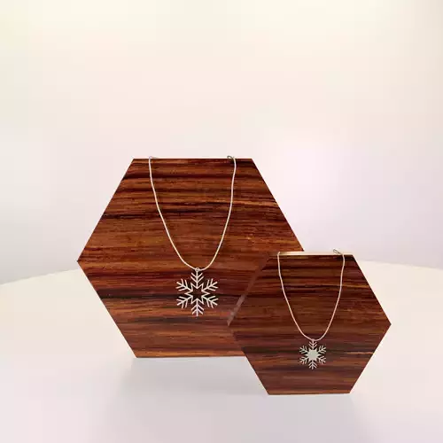 Elegant Snowflake Design Pendant - 3D Printable Jewelry Model 3D print model