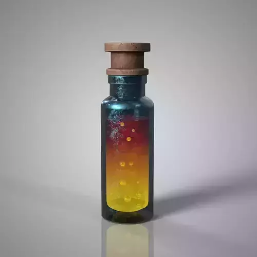 Fantasy Energy Surge Potion Rare Game Ready Asset PBR Low-poly