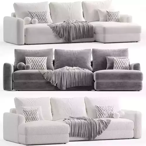 SHERLOCK SOFA Low-poly 3D model