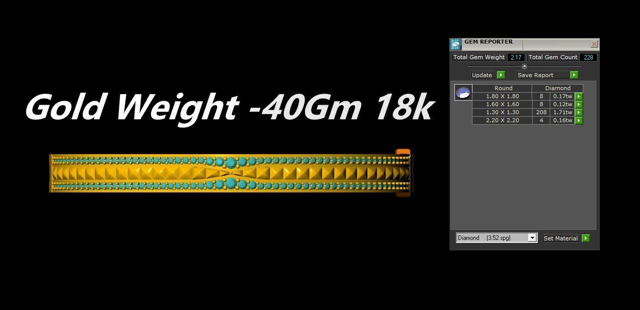 B Zero Inspired Bracelet CAD Design original Lock STL 3DM 3D print model_6