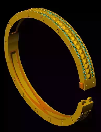 B Zero Inspired Bracelet CAD Design original Lock STL 3DM