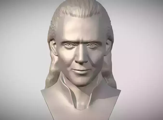 Loki Tom Hiddleston bust 3D print model