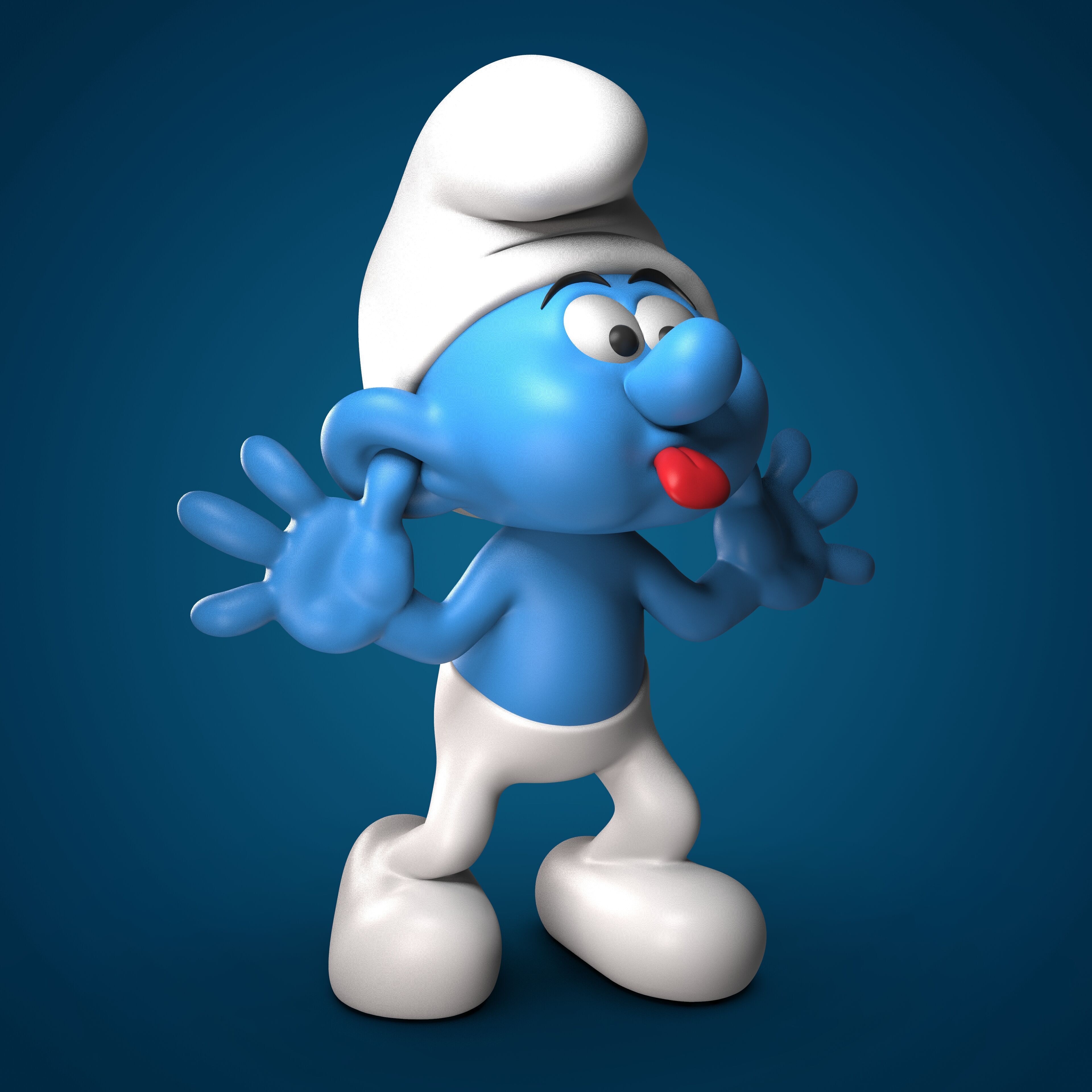 Mocking smurf 3D print model 3D print model_4