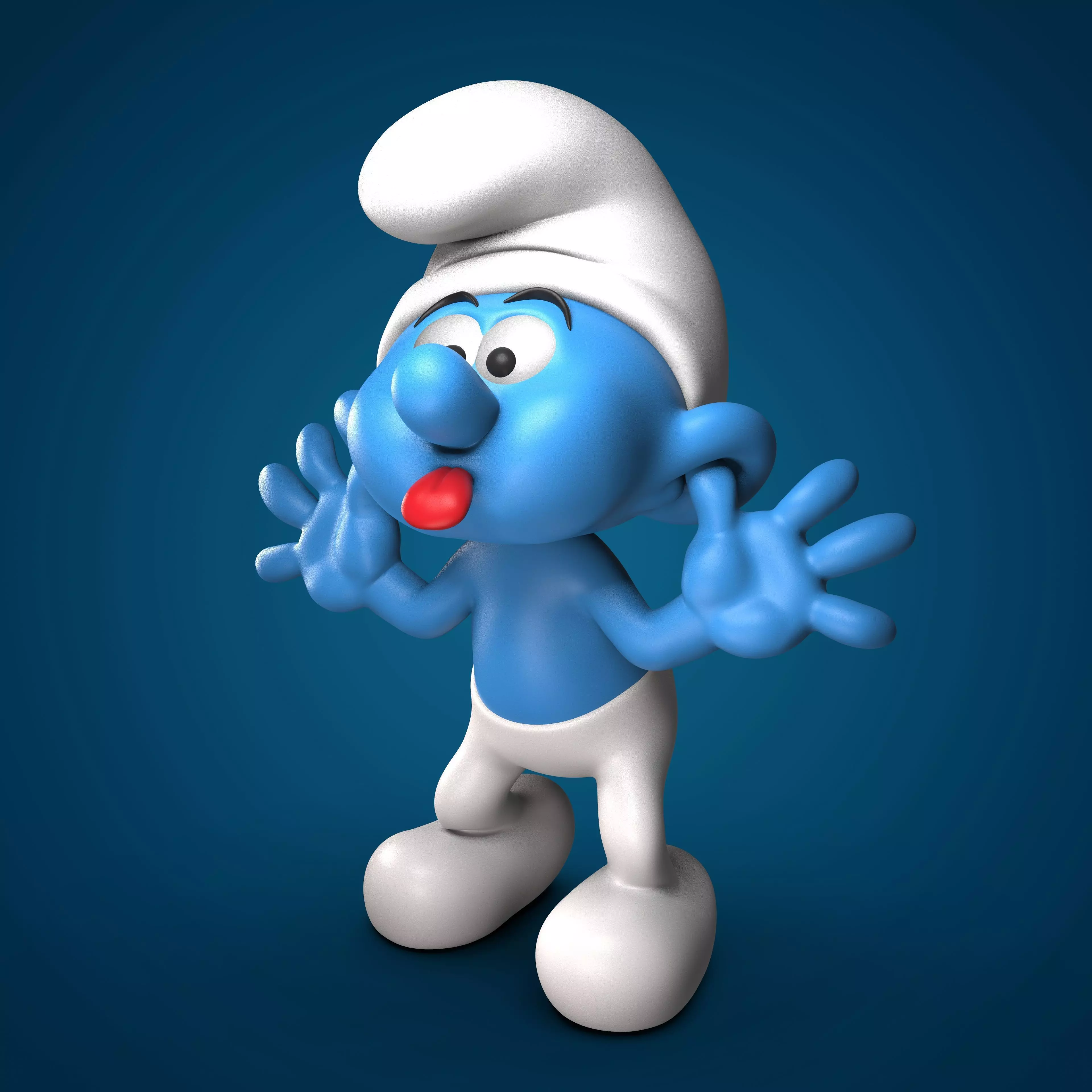 Mocking smurf 3D print model 3D print model_0