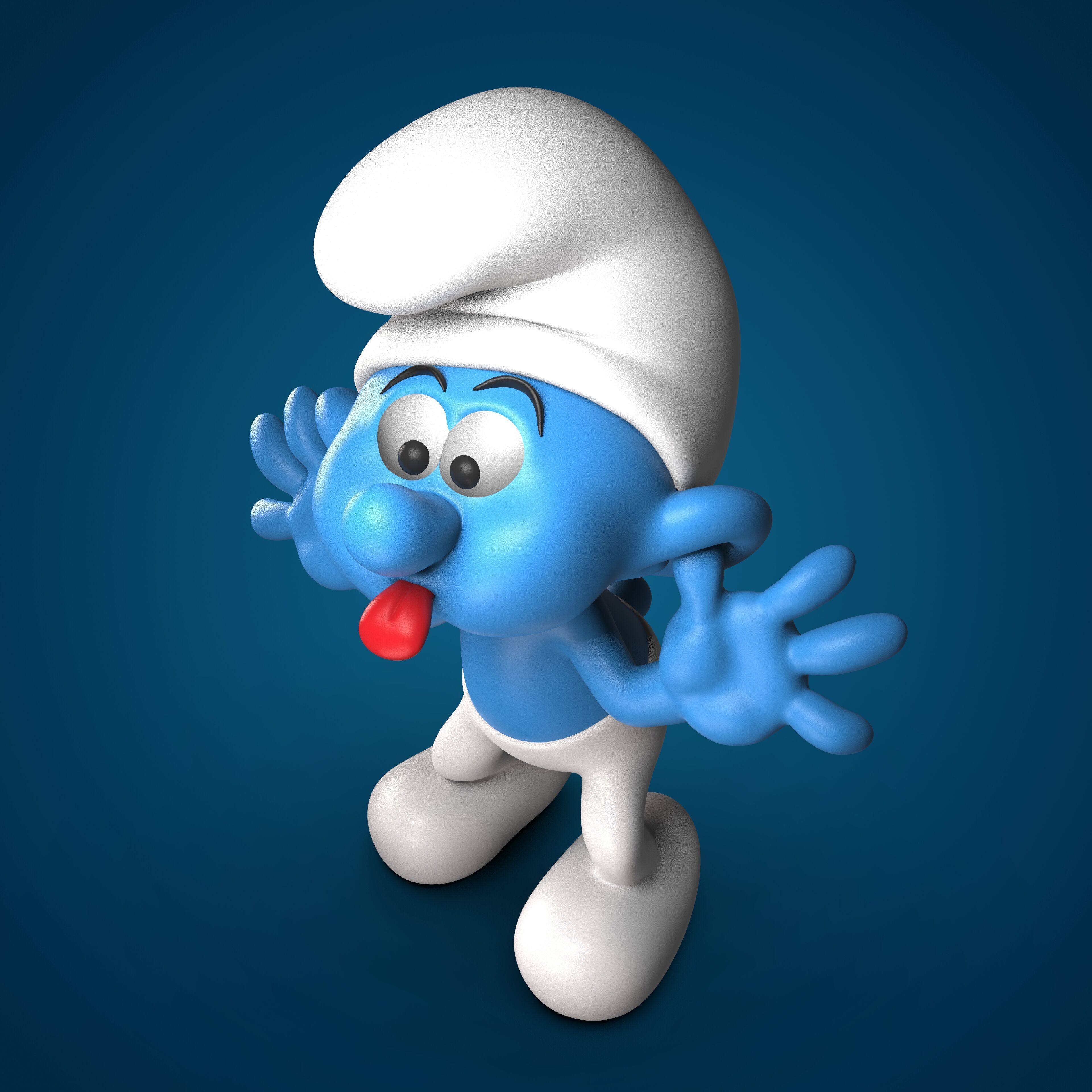 Mocking smurf 3D print model 3D print model_7
