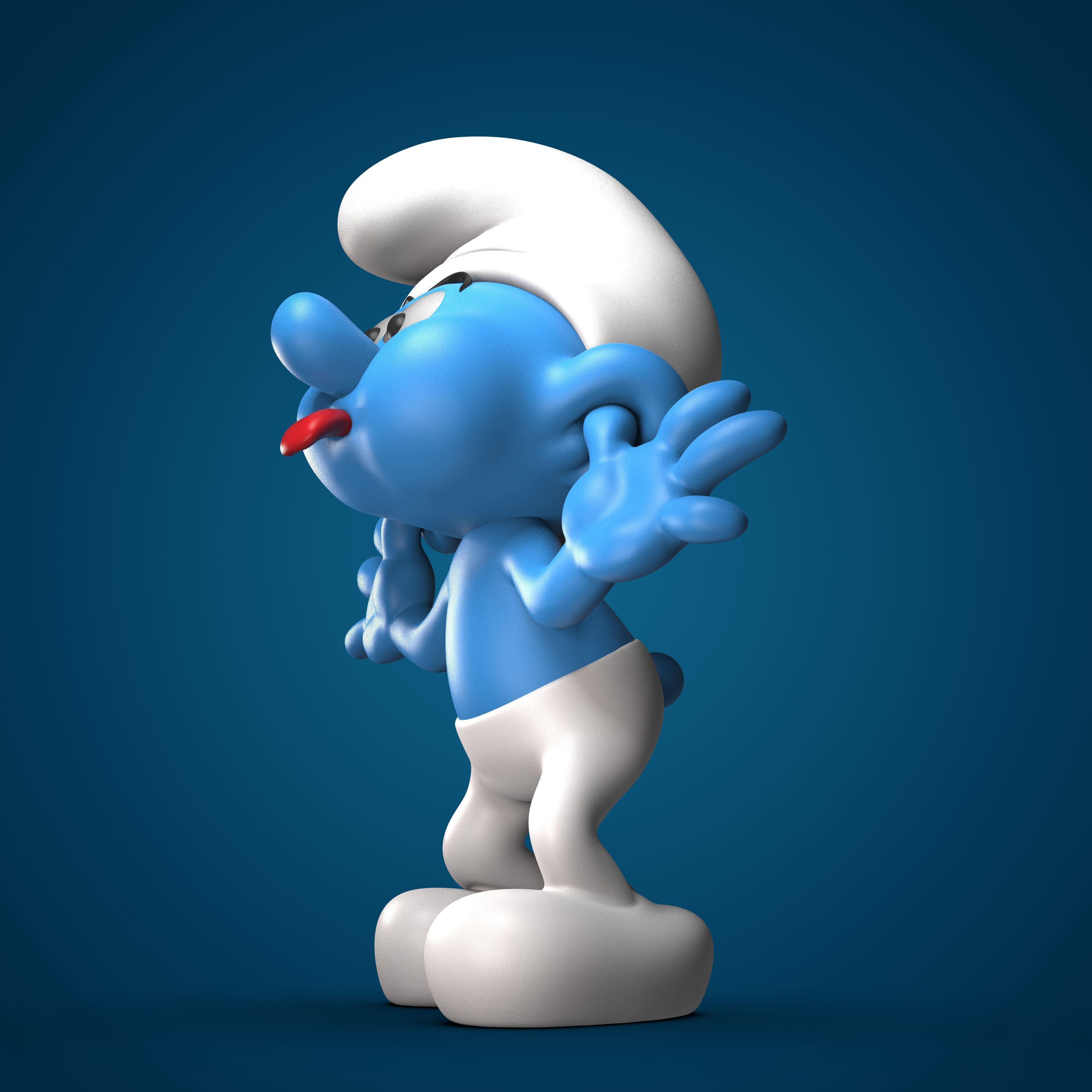 Mocking smurf 3D print model 3D print model_6
