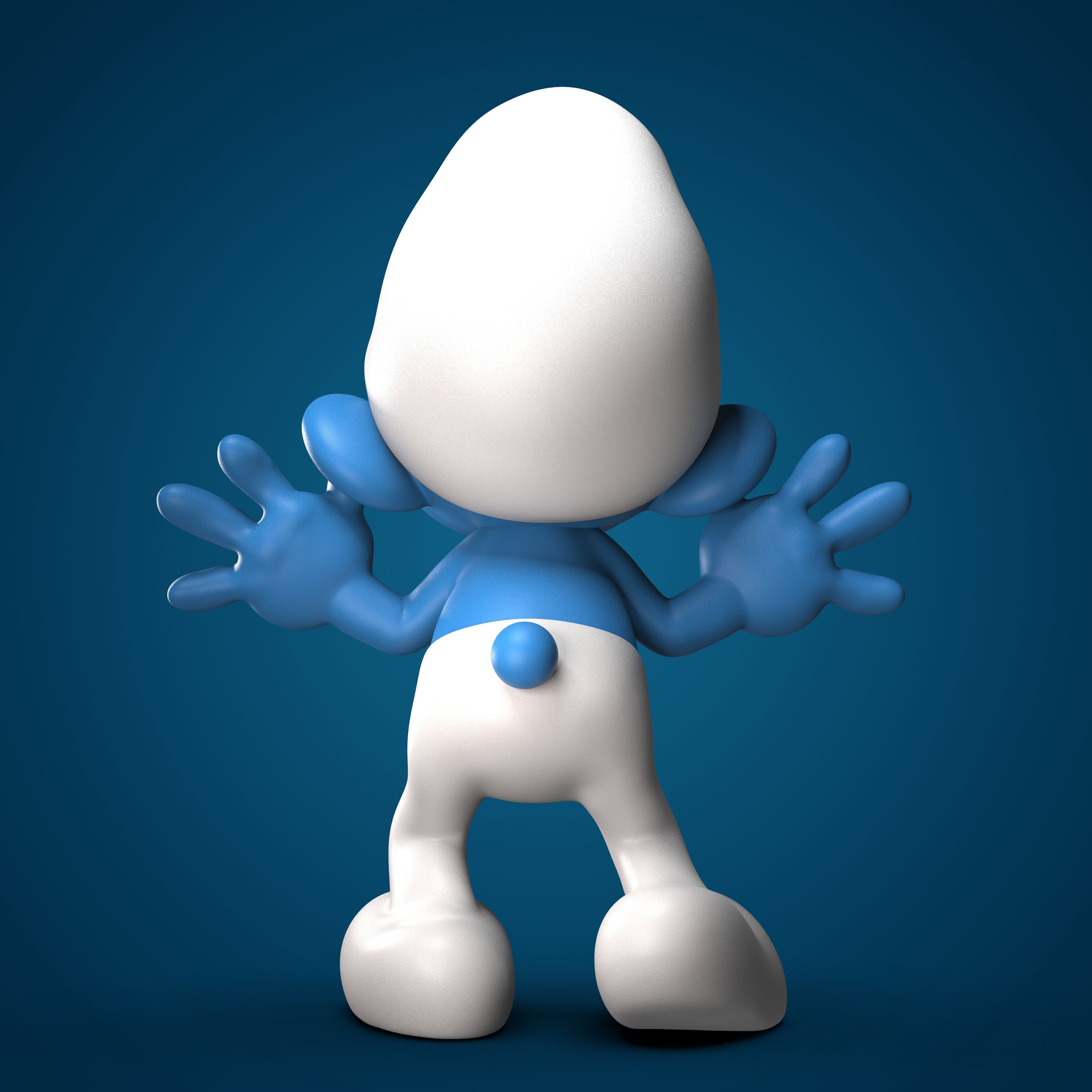 Mocking smurf 3D print model 3D print model_5