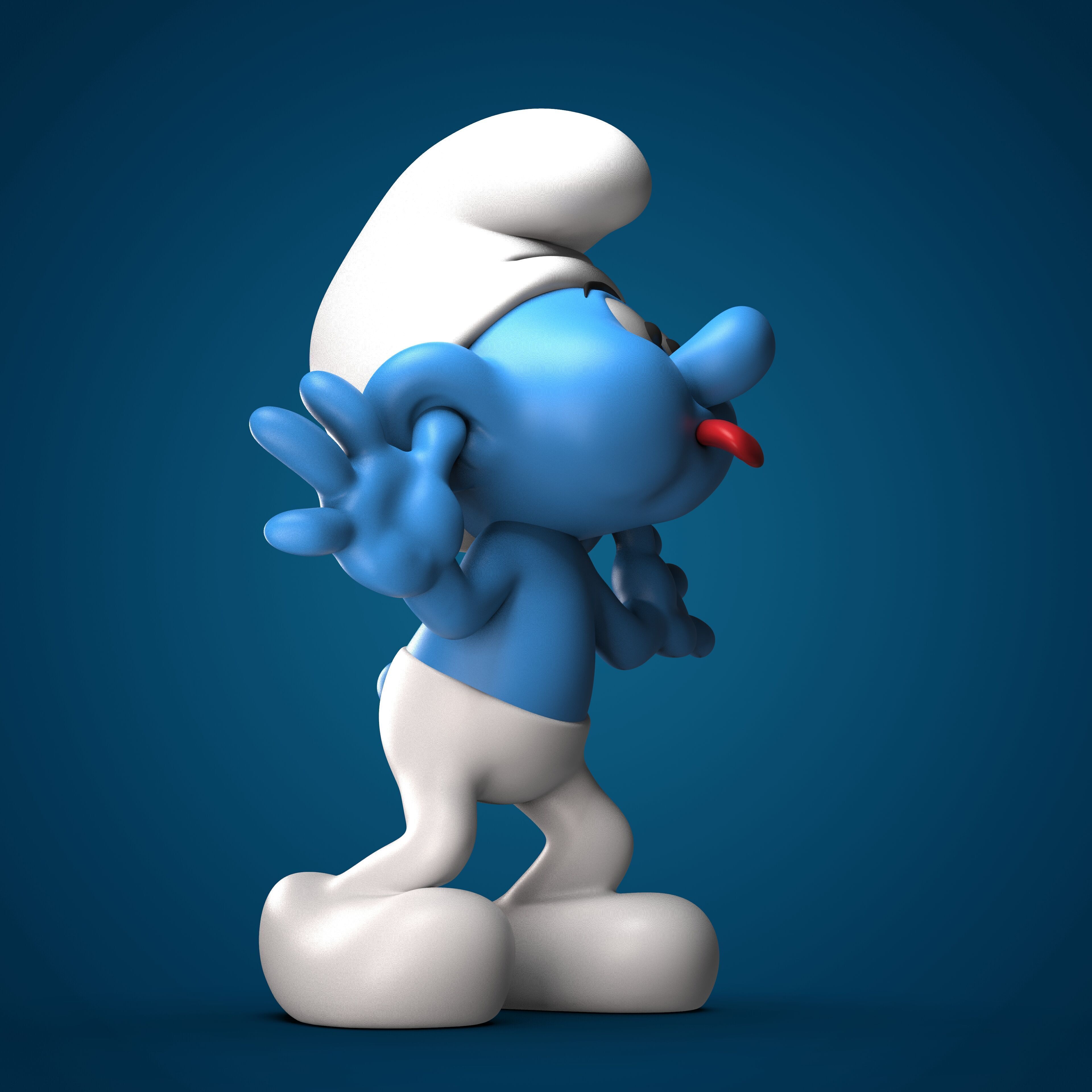 Mocking smurf 3D print model 3D print model_2