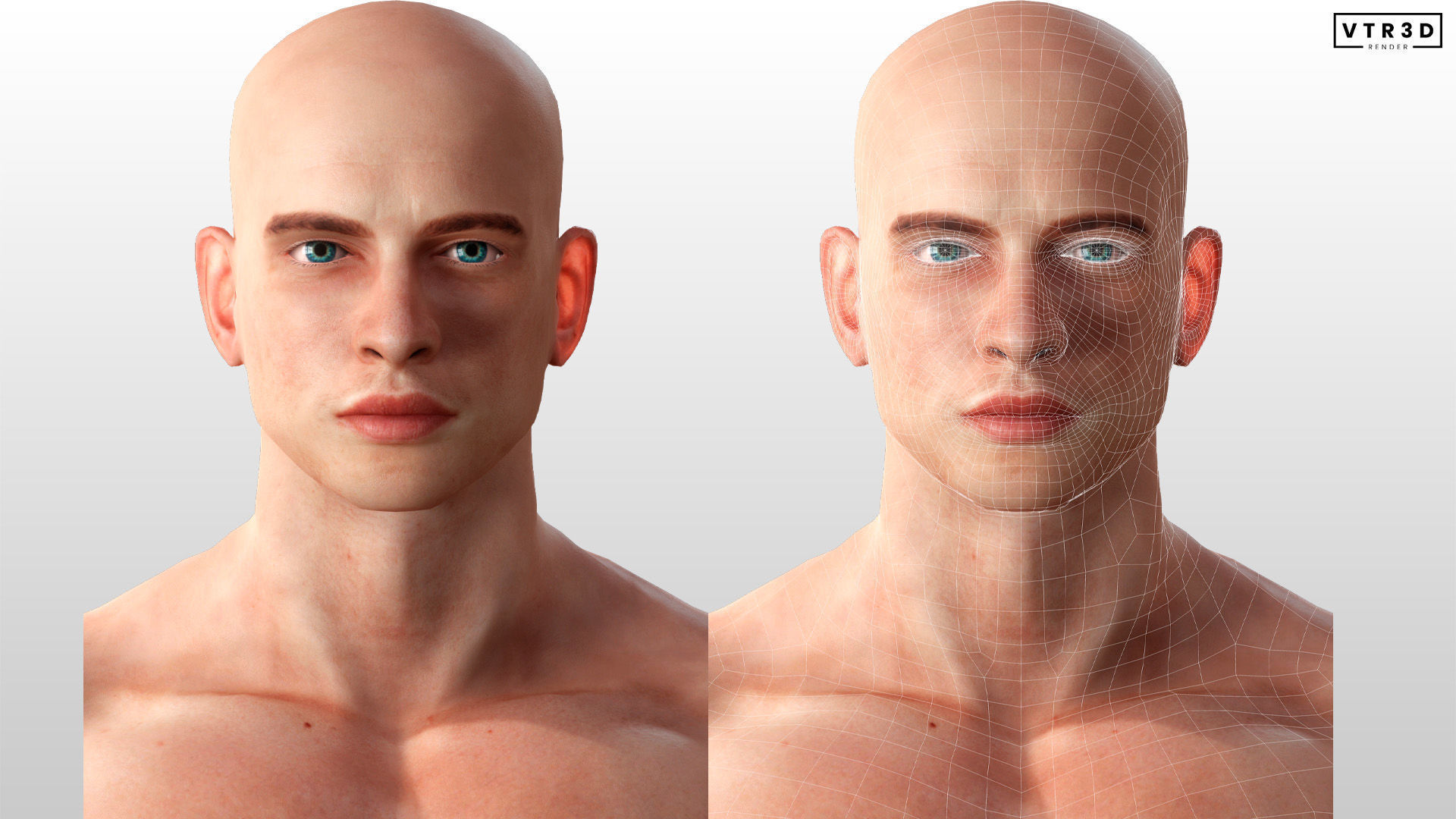 Realistic Male Female Base Bodies Game Ready Rigged Optimized 3D Model Collection_10
