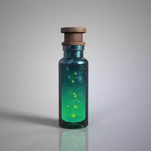 Fantasy Mana Regeneration Potion Rare Game Ready PBR Low-poly