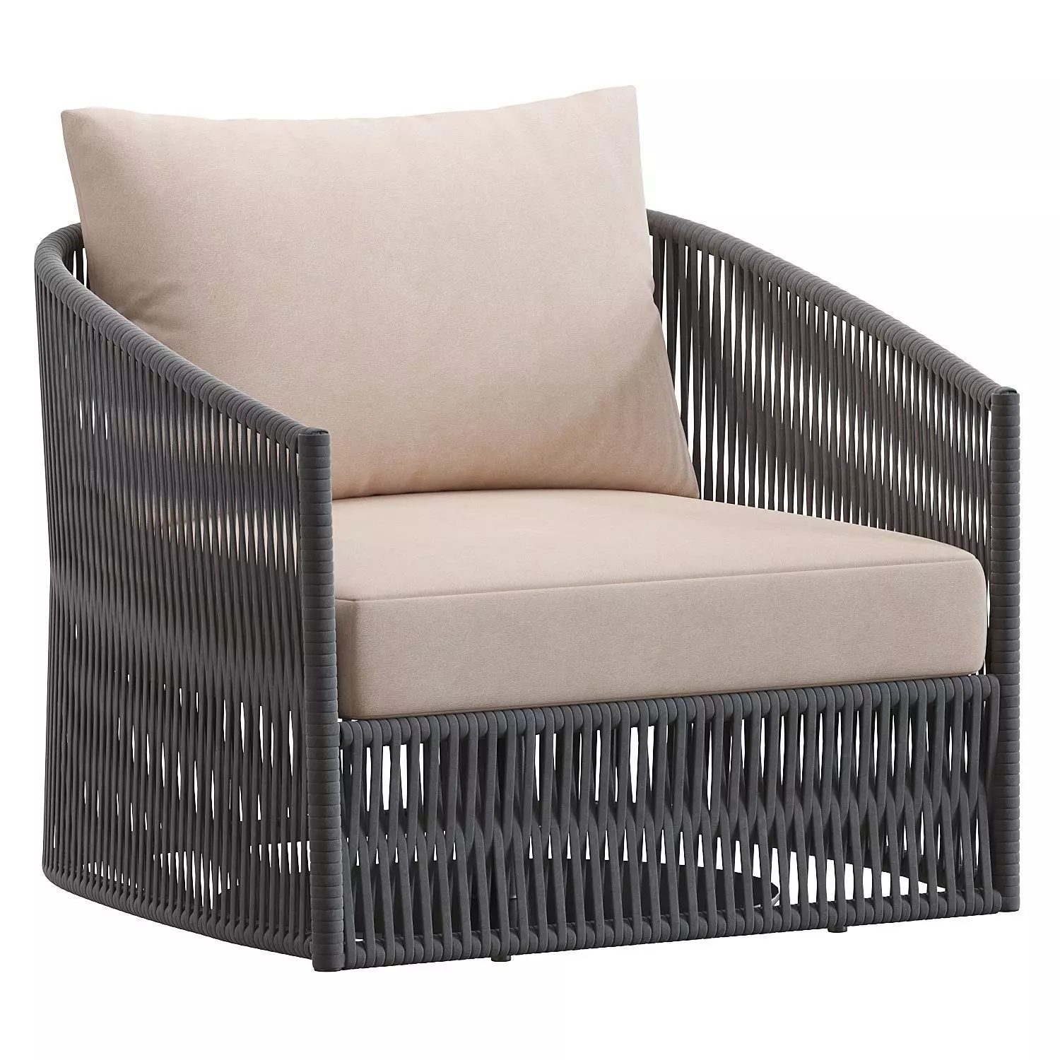 Porto Outdoor Swivel Armchair 3D model