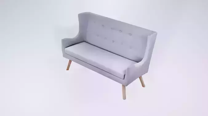 Low Poly Contemporary Seat - Modern Padded Stool