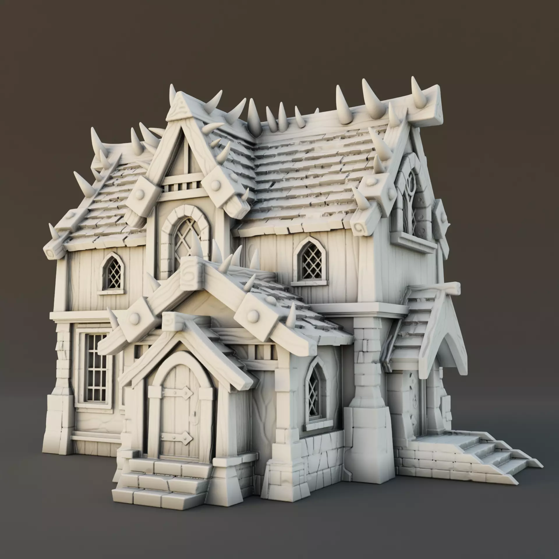 Medieval house 3D print model