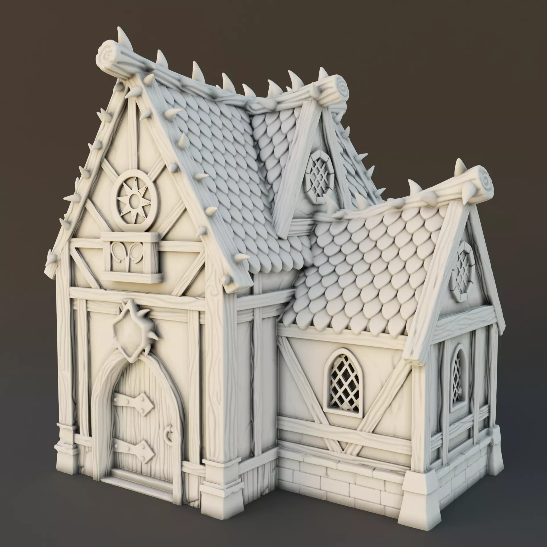 Medieval house 3D print model