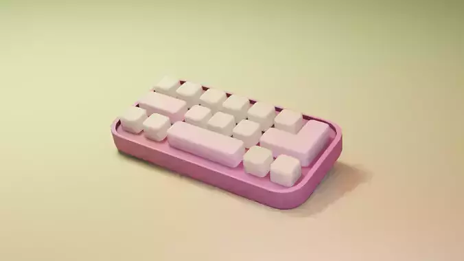 Stylized keybaord low-poly